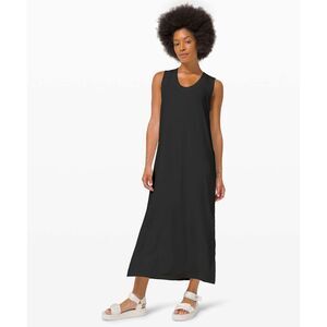 Lululemon Dress Women's Size 6 Black Racerback All yours Maxi T shirt Loungewear